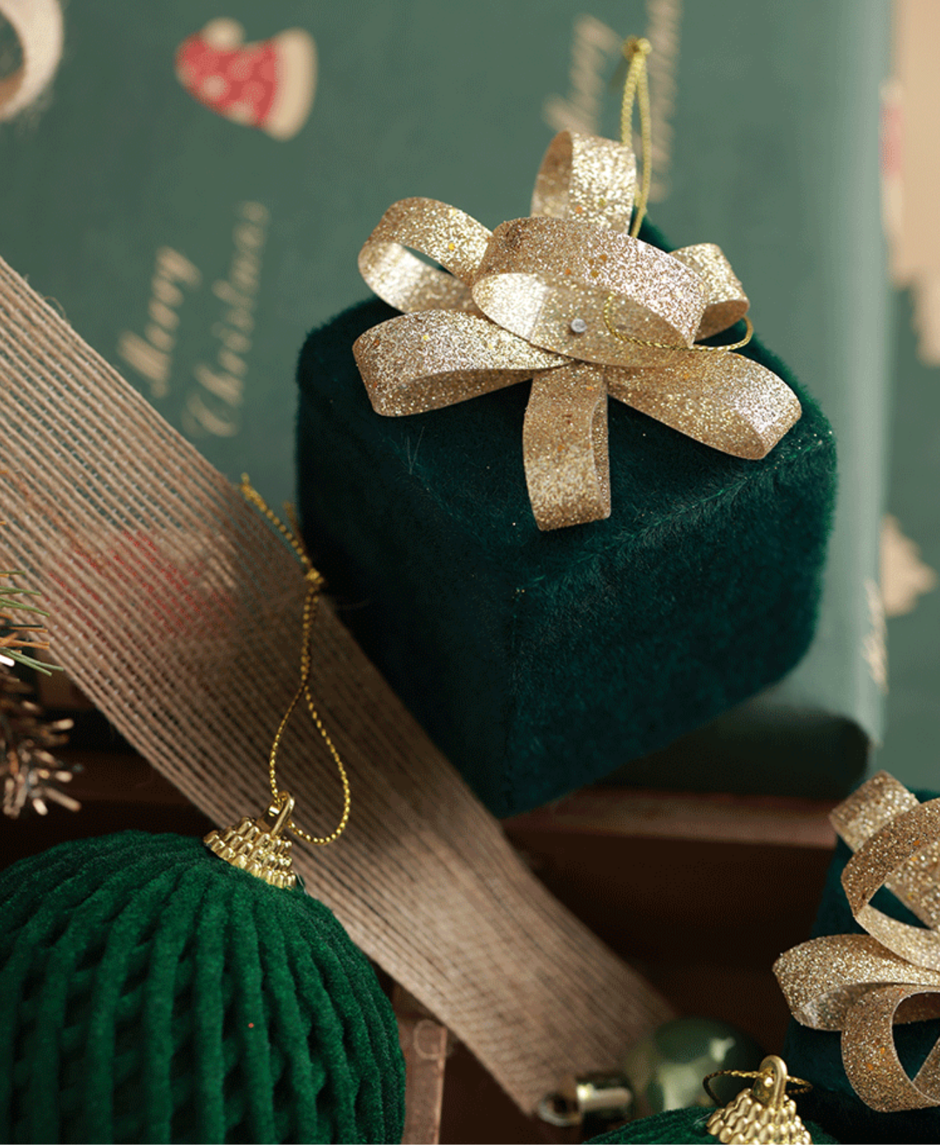 Festive Green Hanging Tree Ornament