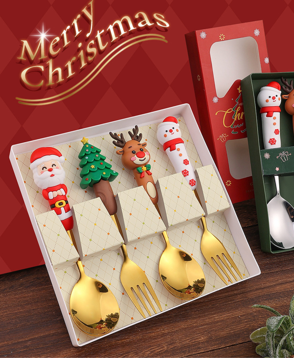 Santa & Friends Cutlery Gift Set