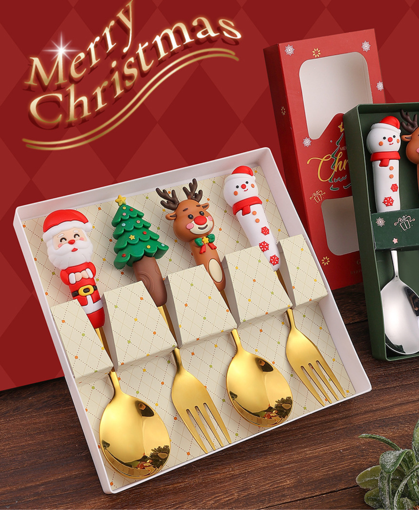 Santa & Friends Cutlery Gift Set