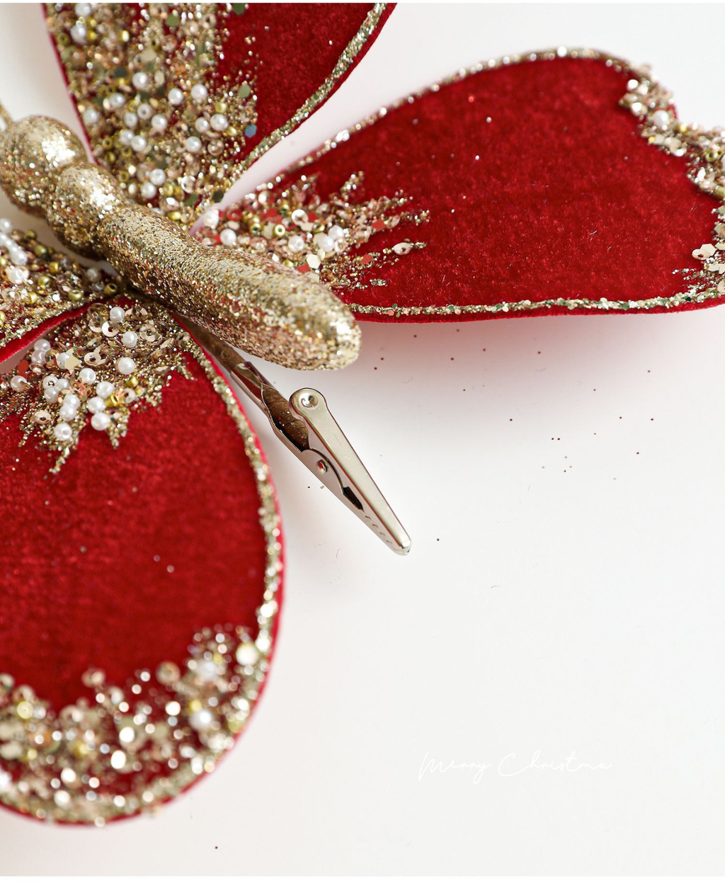 Sparkling Butterfly Tree Clip Ornament