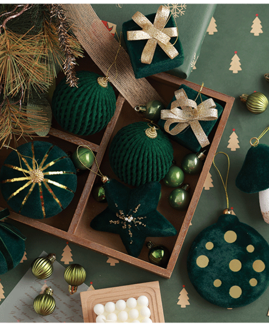 Festive Green Hanging Tree Ornament