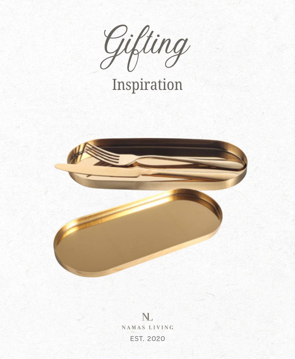 GIFTING INPSIRATION  - Golden Luxe Oval Tray