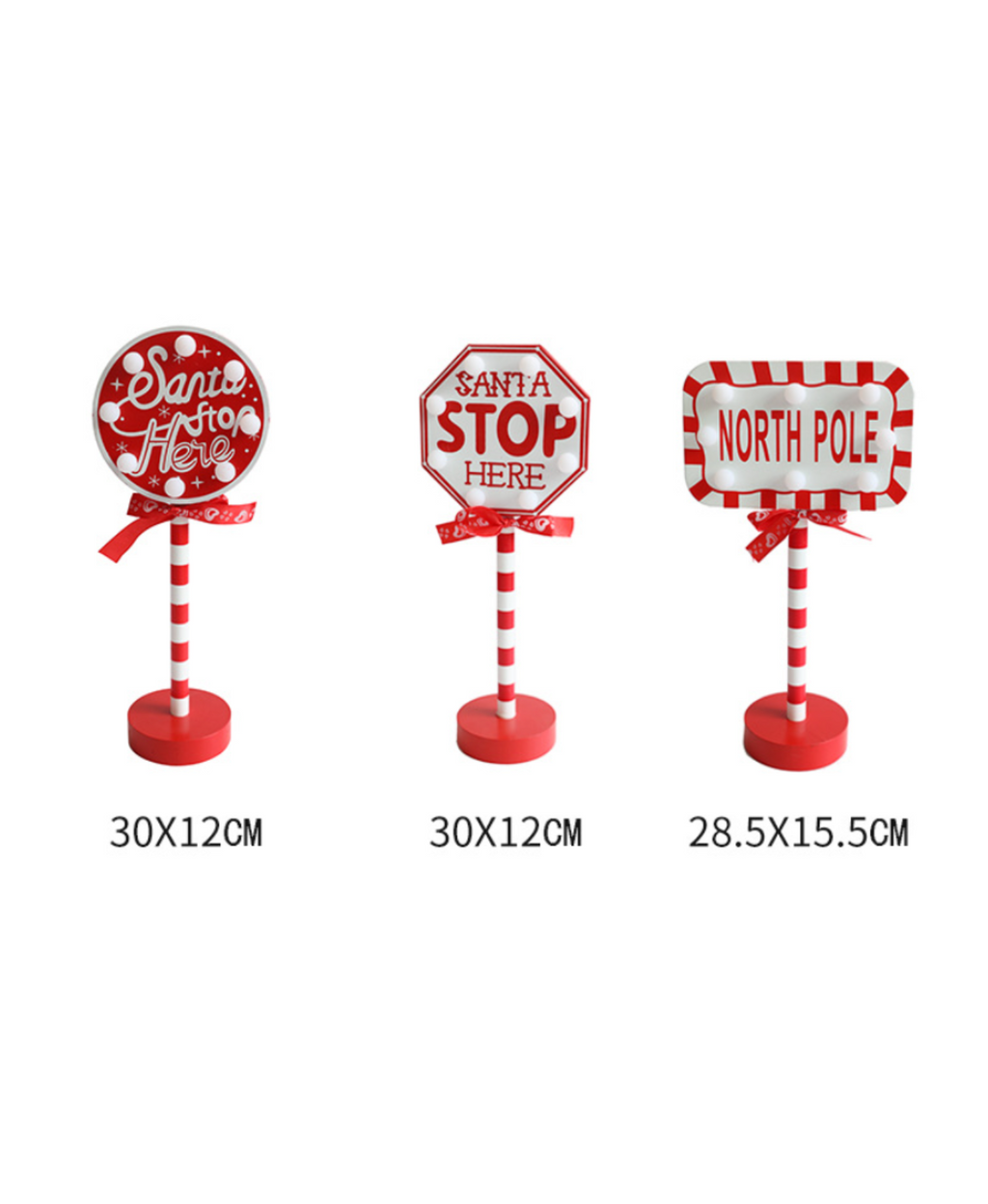 Christmas Stop Sign LED Light