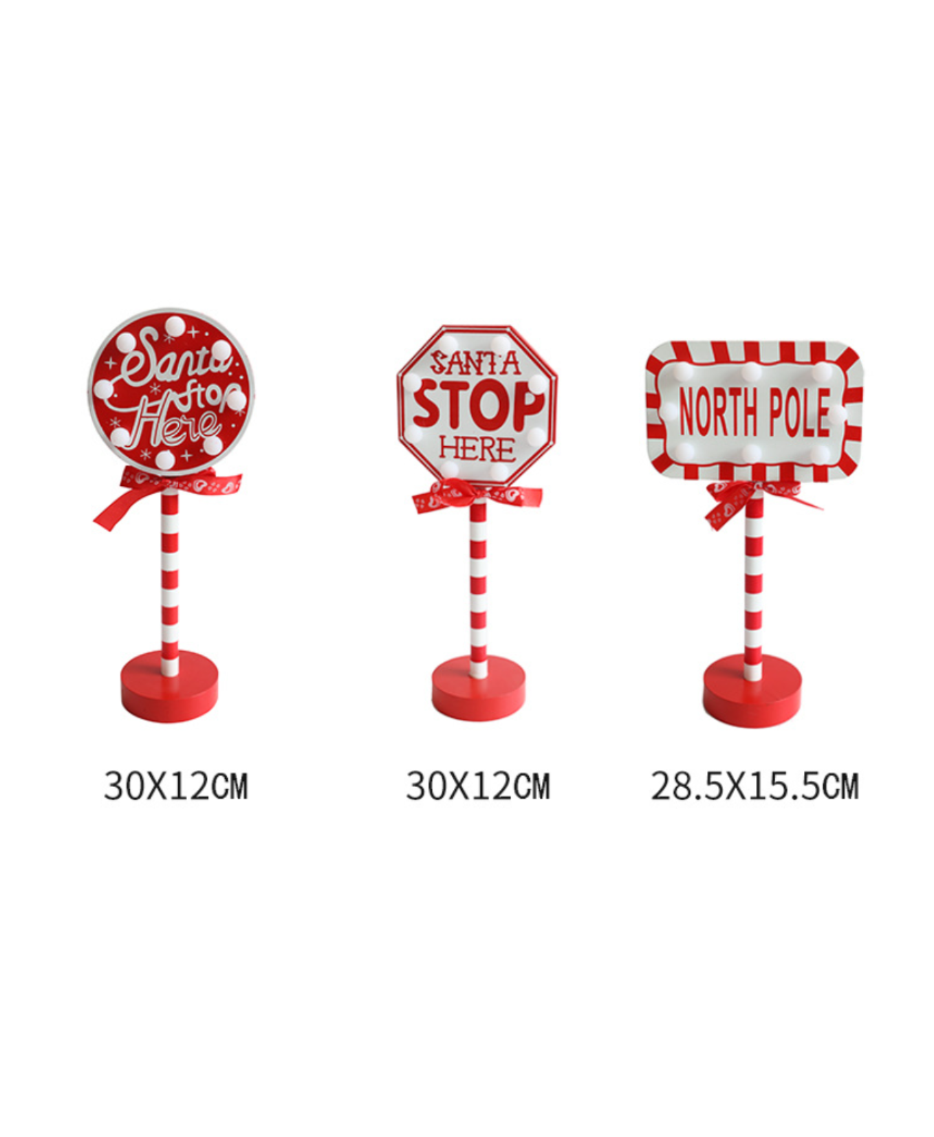 Christmas Stop Sign LED Light