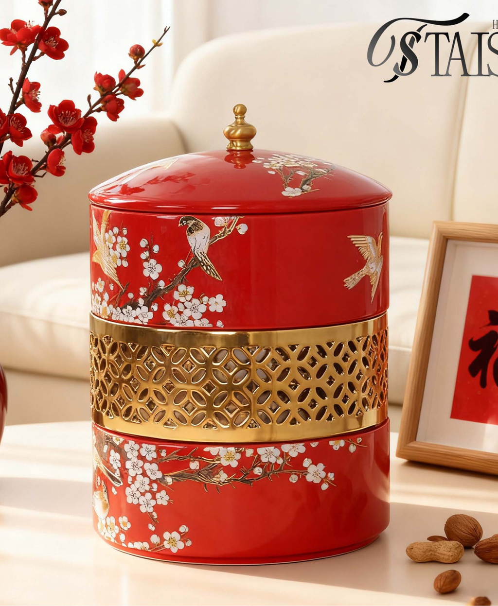 Dynasty Blossom Ceramic Storage Box