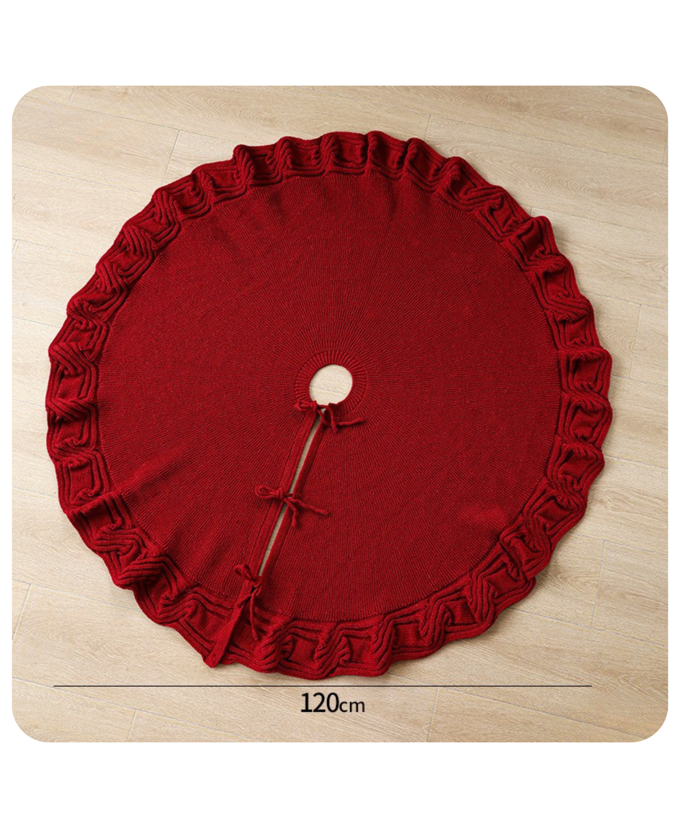Simple Knit Wool Christmas Tree Skirt