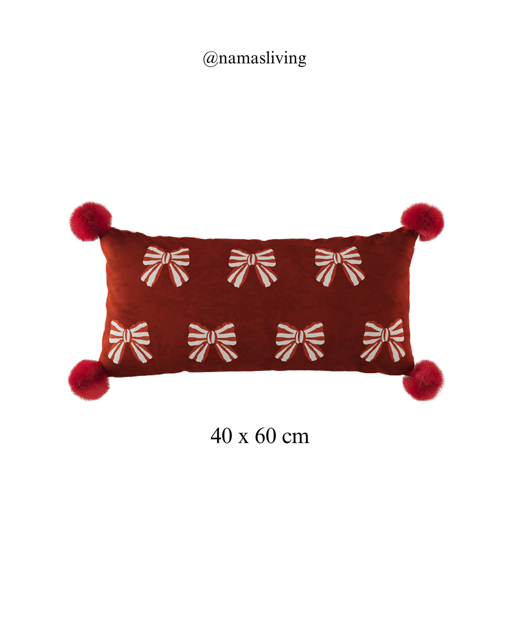 Scarlet Bow Pom-Pom Pillow Case