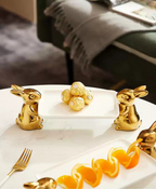 Golden Bunny Ceramic Dish