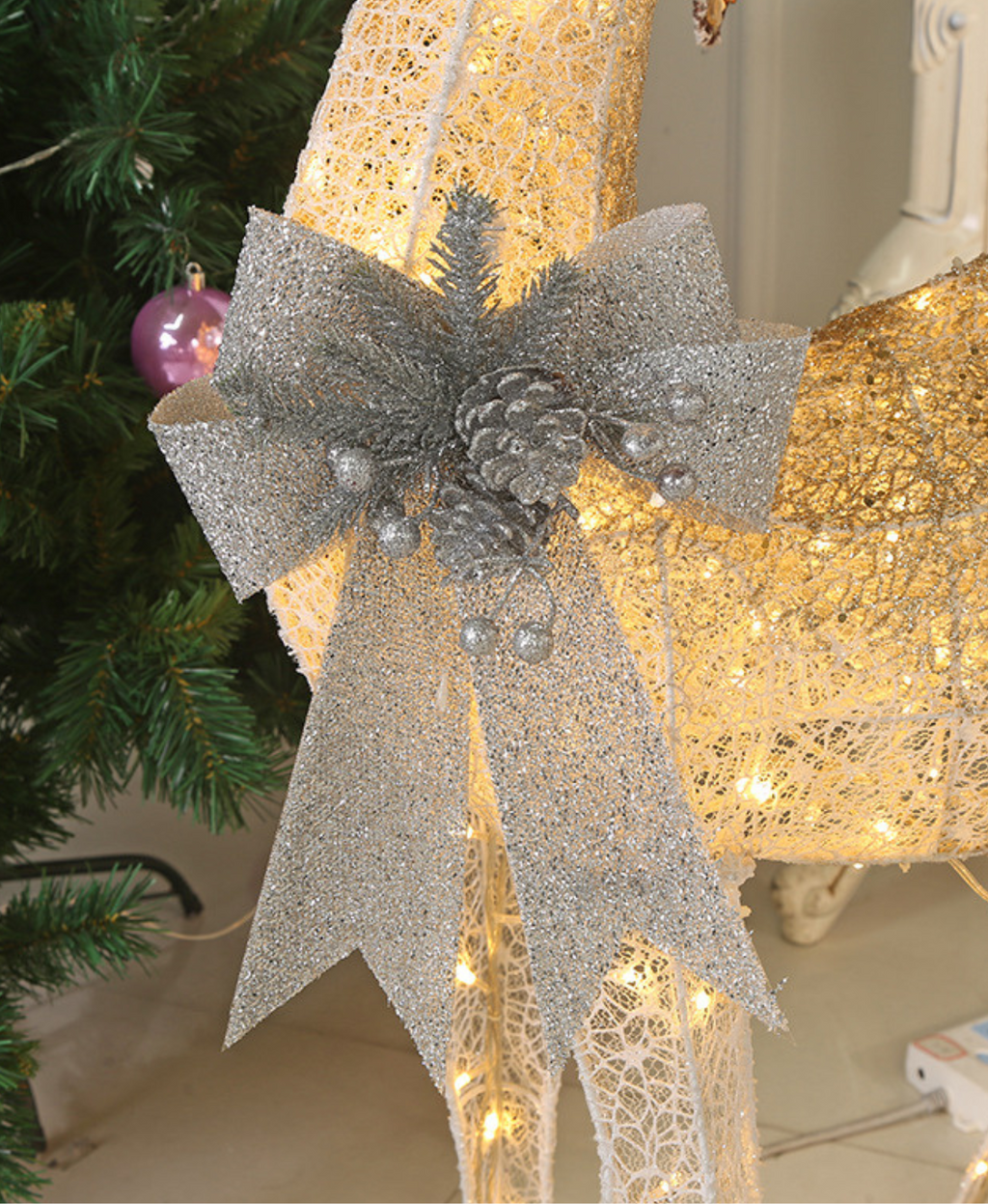 Luminous Sparkling LED Reindeer Set