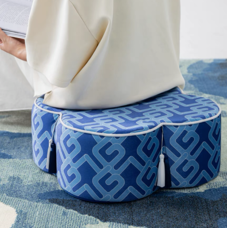 Chinoiserie Decorative Stool Pillows