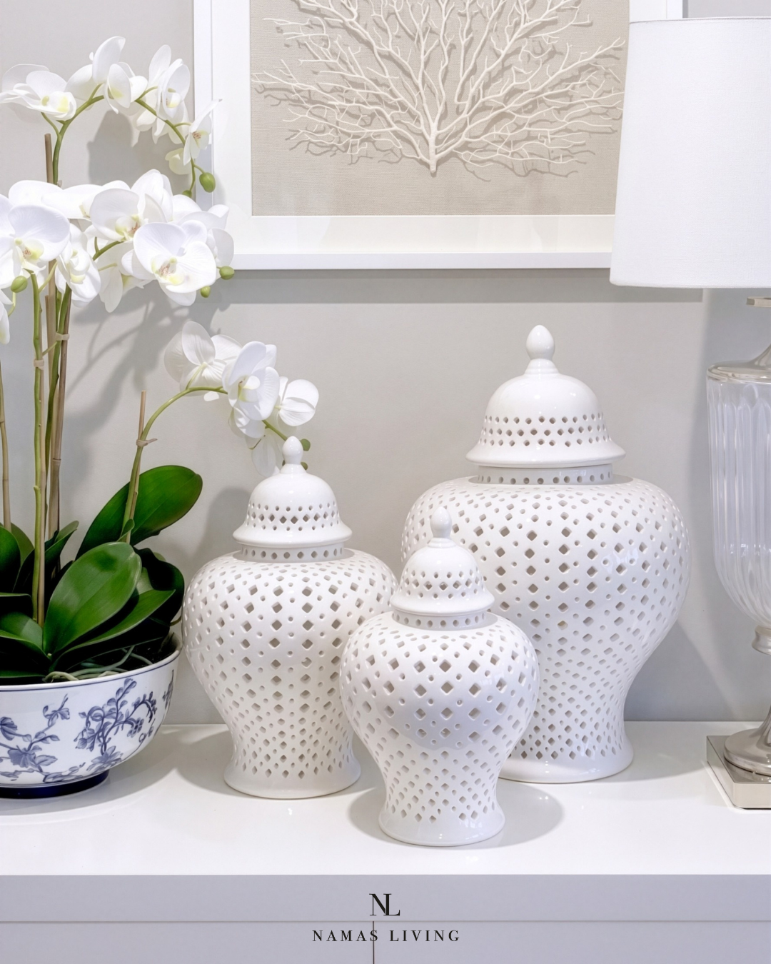 Casablanca Ginger Jar and Covered Lantern