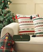 Green Checkered Christmas Pillow