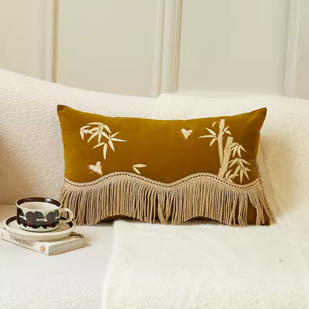 Chinoiserie Crane Cushion and Throw Pillow Collection