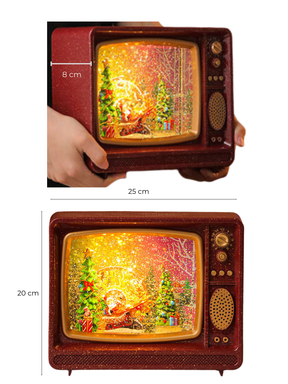 Holiday Light and Music Box - Vintage TV