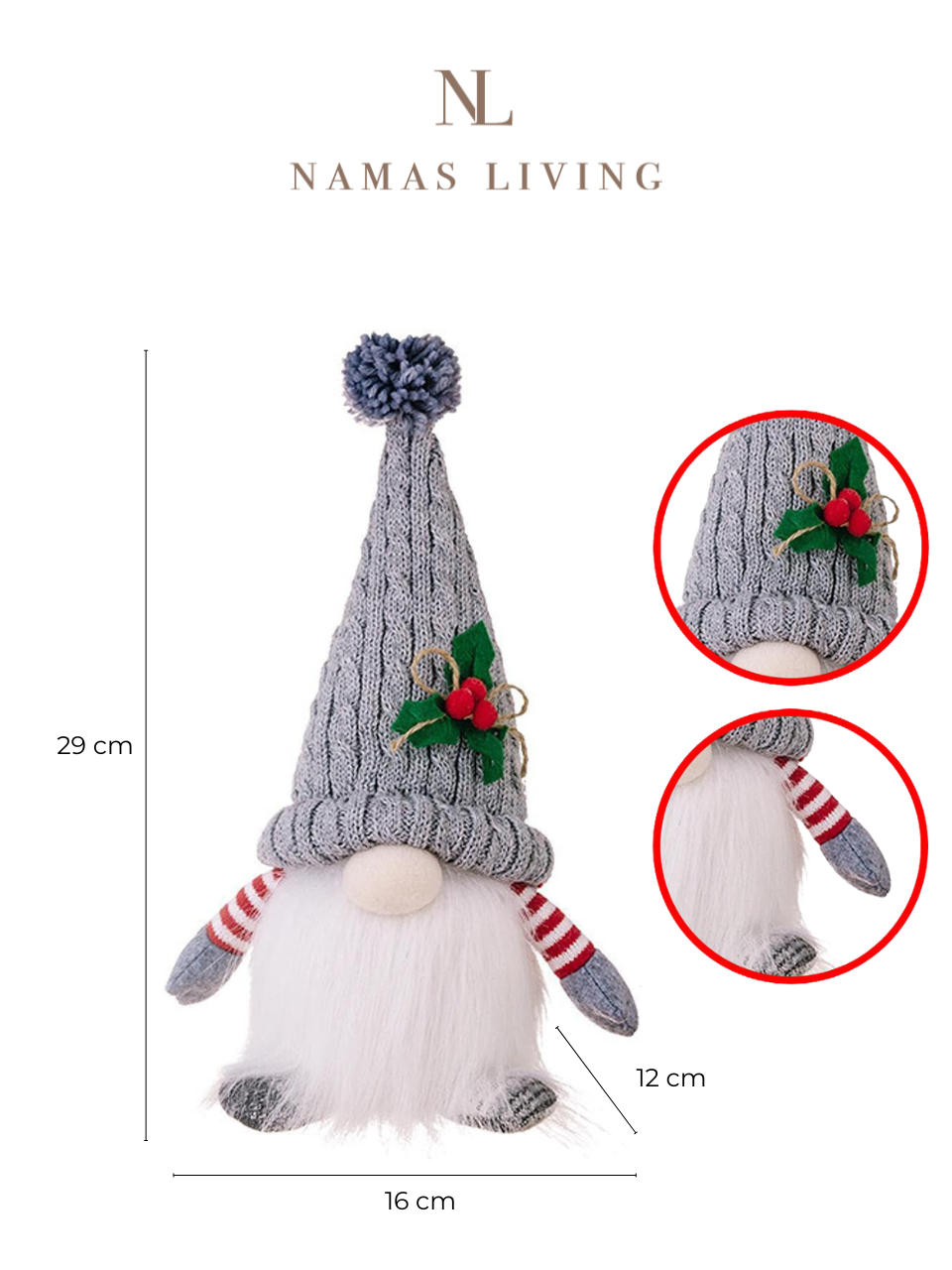 Gnome LED Doll Ornament