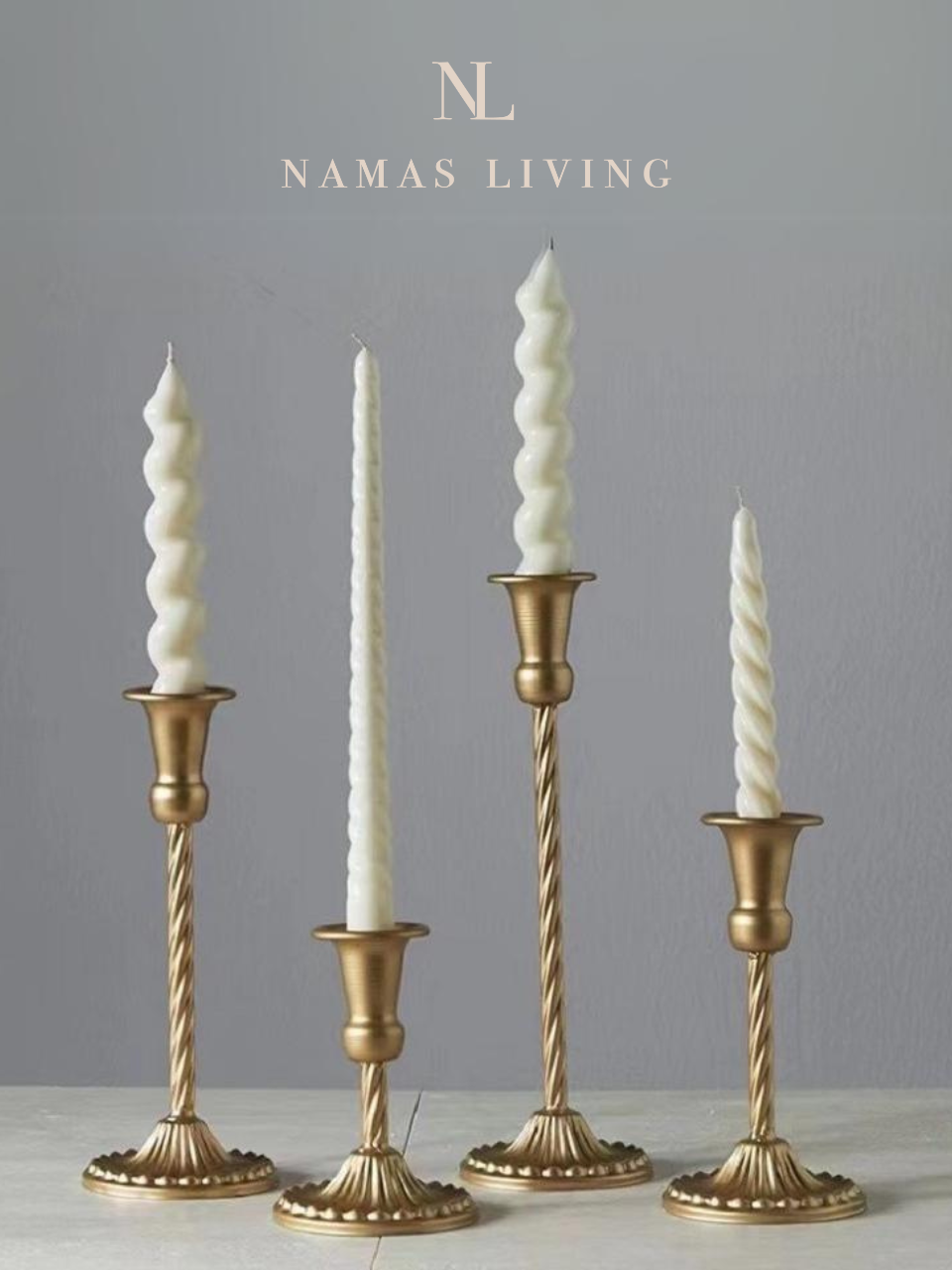 Twisted Vintage Candle Holder Set