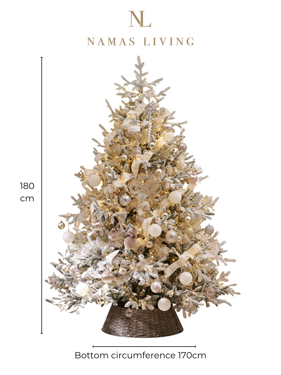 Elegant Champagne Christmas Tree