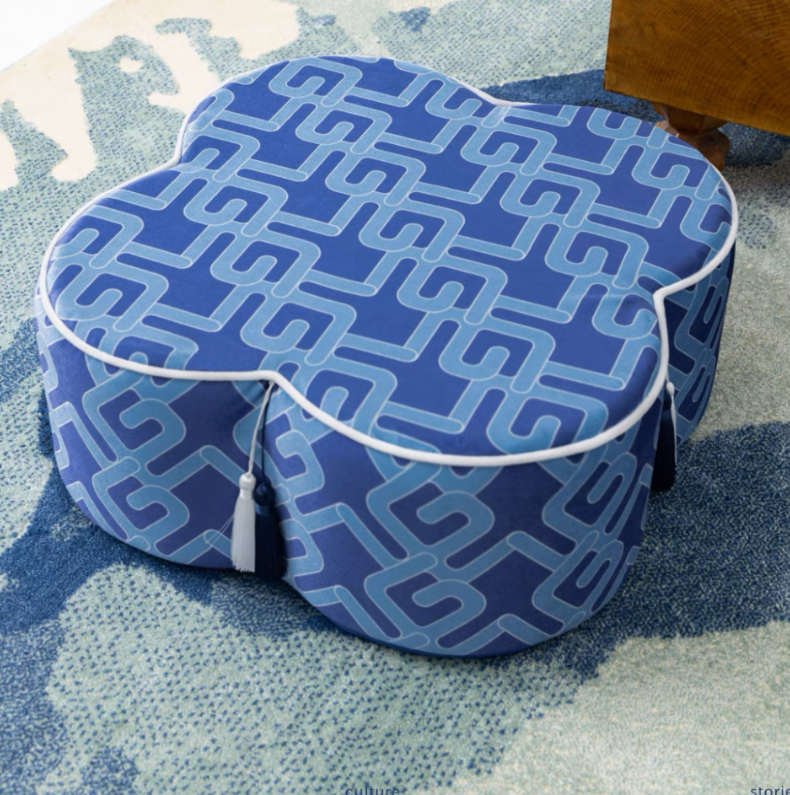 Chinoiserie Decorative Stool Pillows