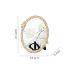 Gold Oval Bird and Flower Mirror
