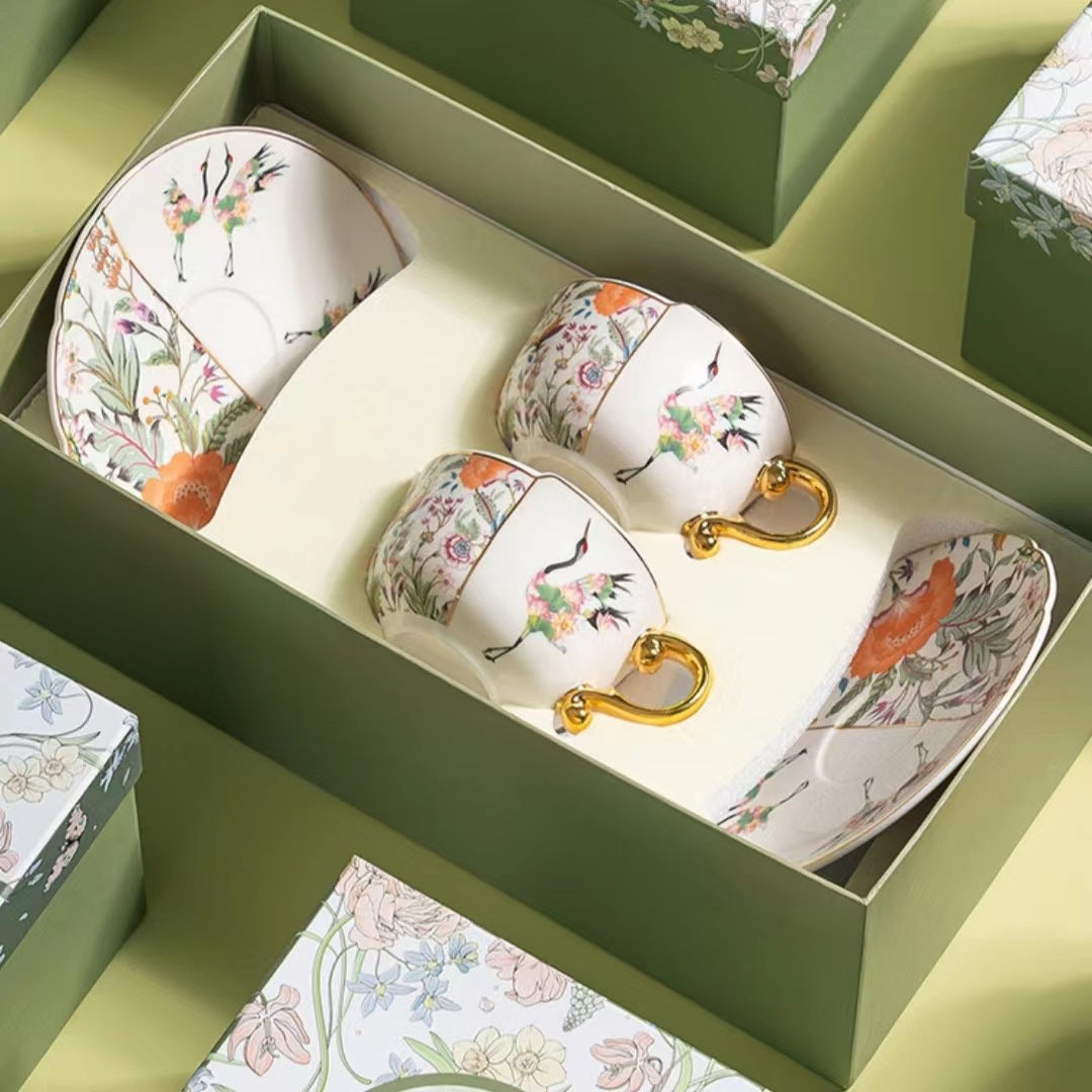 Zi Xuan Mugs & Saucers Set