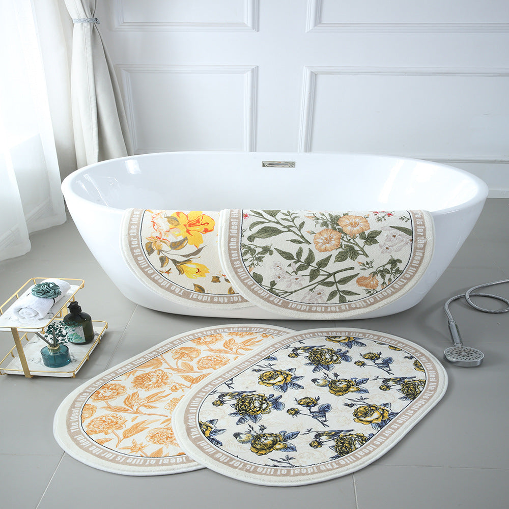 Korean Floral Floor Mats