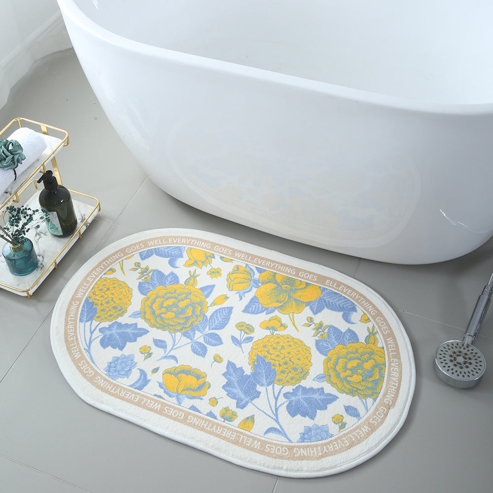 Korean Floral Floor Mats