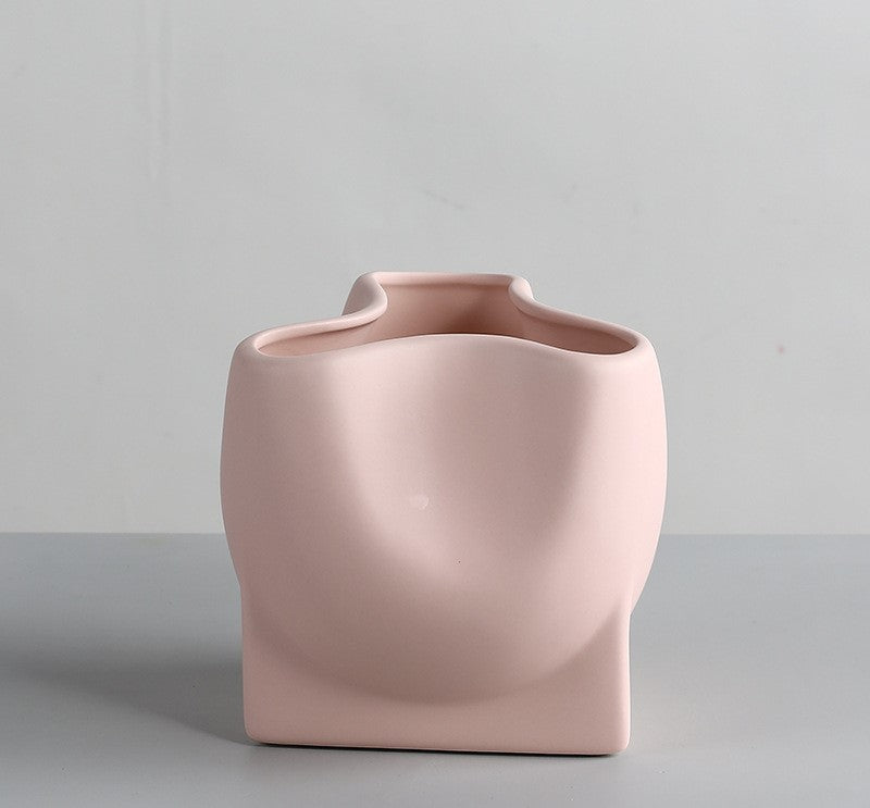 Unique Wave Ceramic Vase