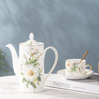 Retro Camellia Tea Cup & Jug