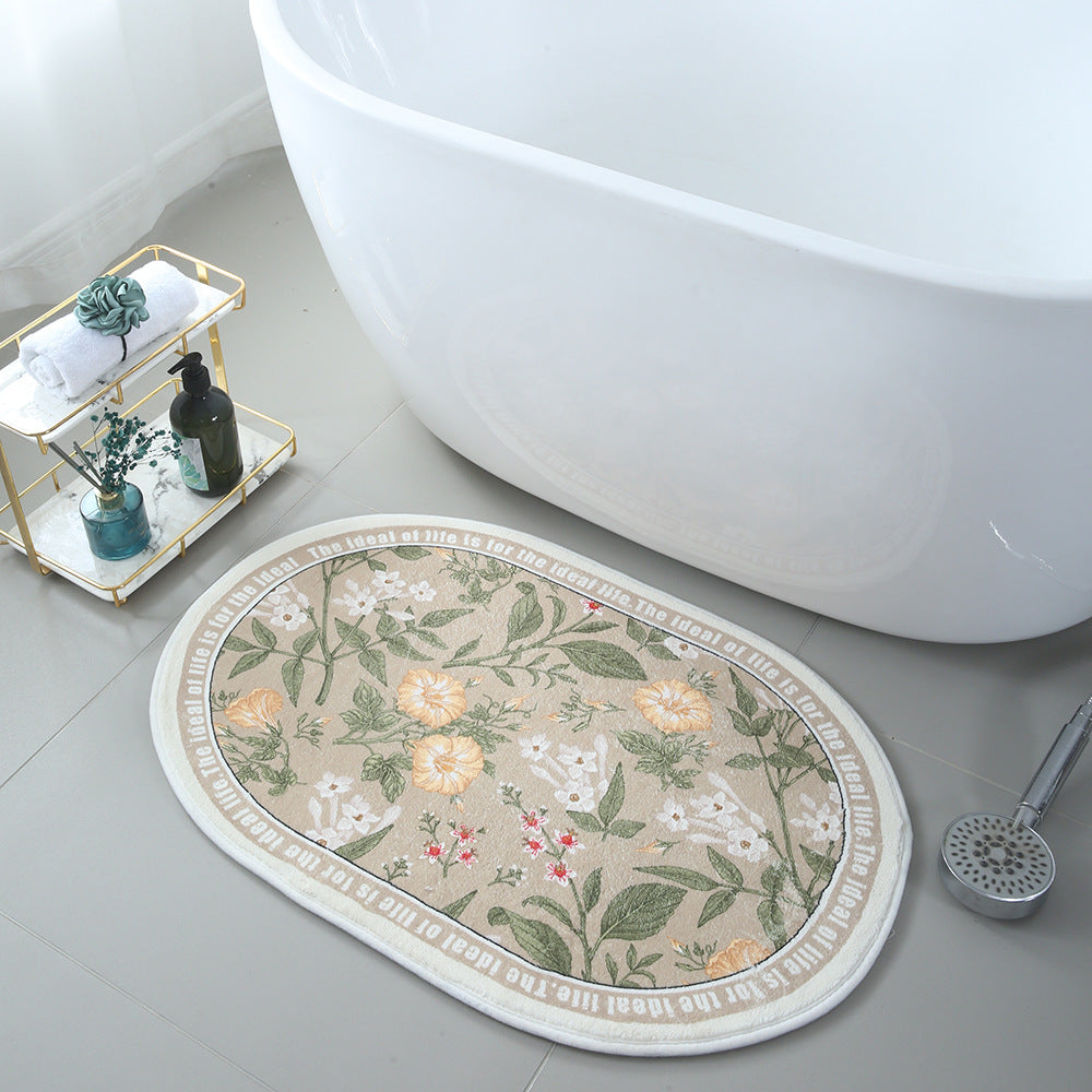 Korean Floral Floor Mats