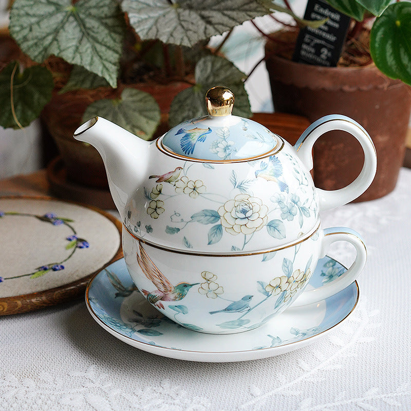 GIFITNG INSPIRATION - Blue Flower Stacked Tea Pot Set