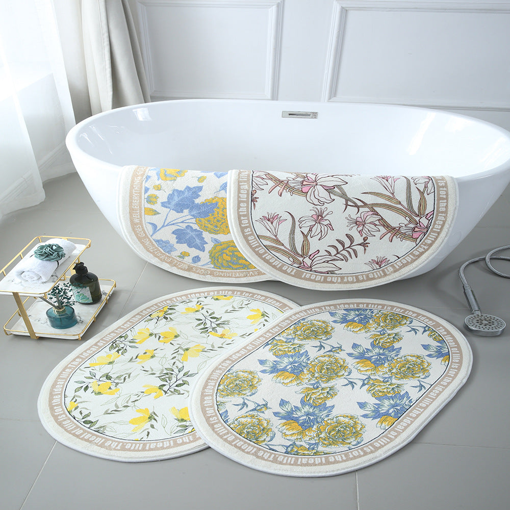 Korean Floral Floor Mats