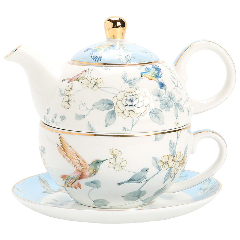 GIFITNG INSPIRATION - Blue Flower Stacked Tea Pot Set