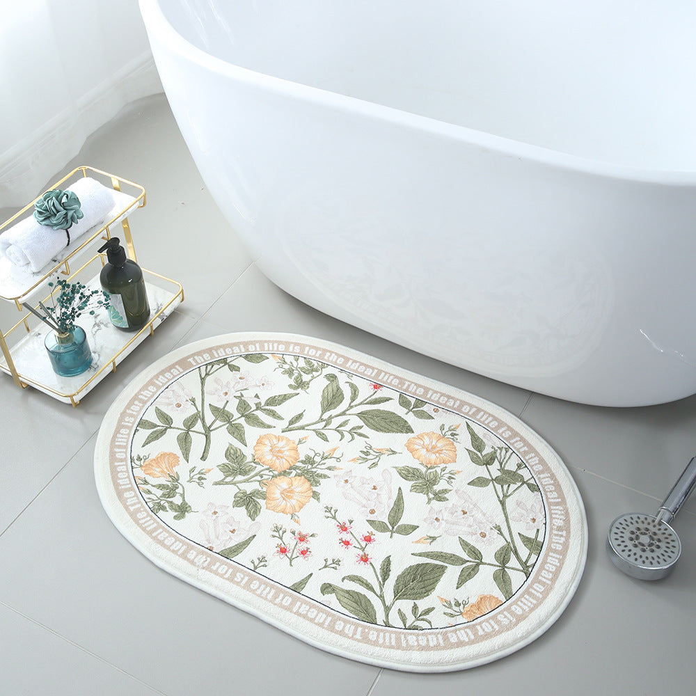 Korean Floral Floor Mats