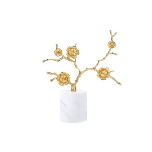 Botanical Elegance Marble Ornaments