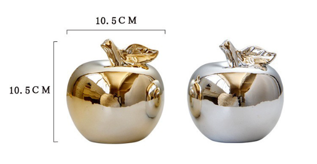 Ceramic Apple Ornament Porcelain