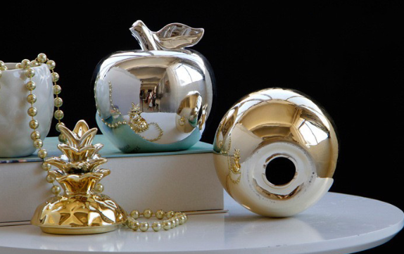 Ceramic Apple Ornament Porcelain