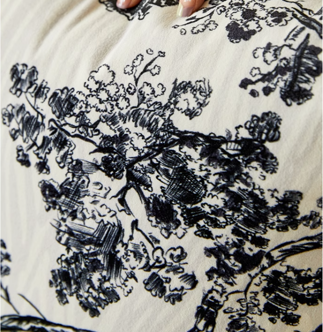 Retro Black and White Pillow Case