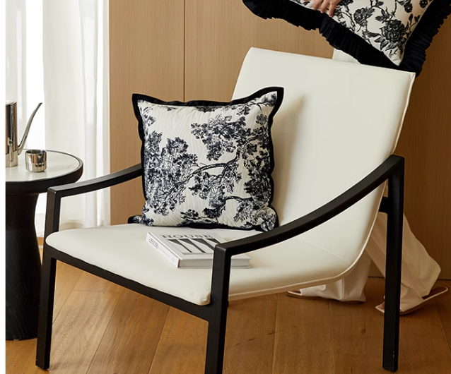 Retro Black and White Pillow Case