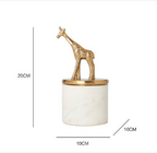 Golden Giraffe Marble Jar Ornament