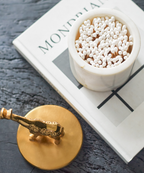 Golden Giraffe Marble Jar Ornament
