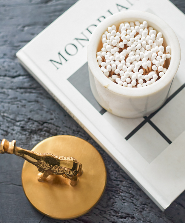 Golden Giraffe Marble Jar Ornament