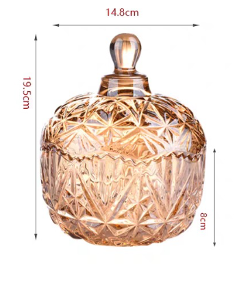 Amber Crystal Jar Storage