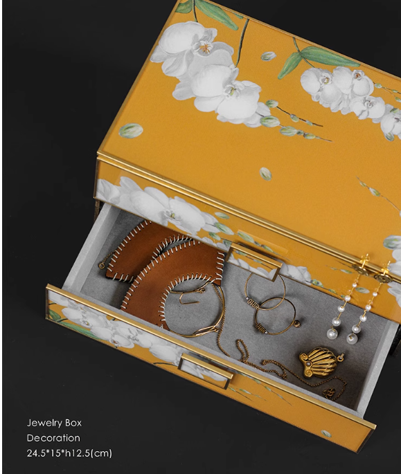 White Orchid Jewelry Box