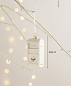 Glam White and Gold Christmas Ornament