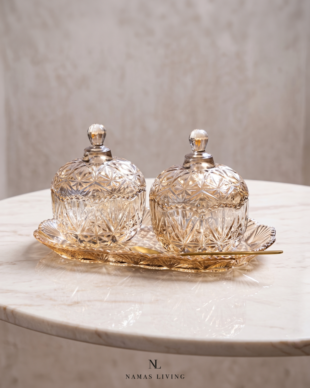 Vienna Crystal Glass Jars Set