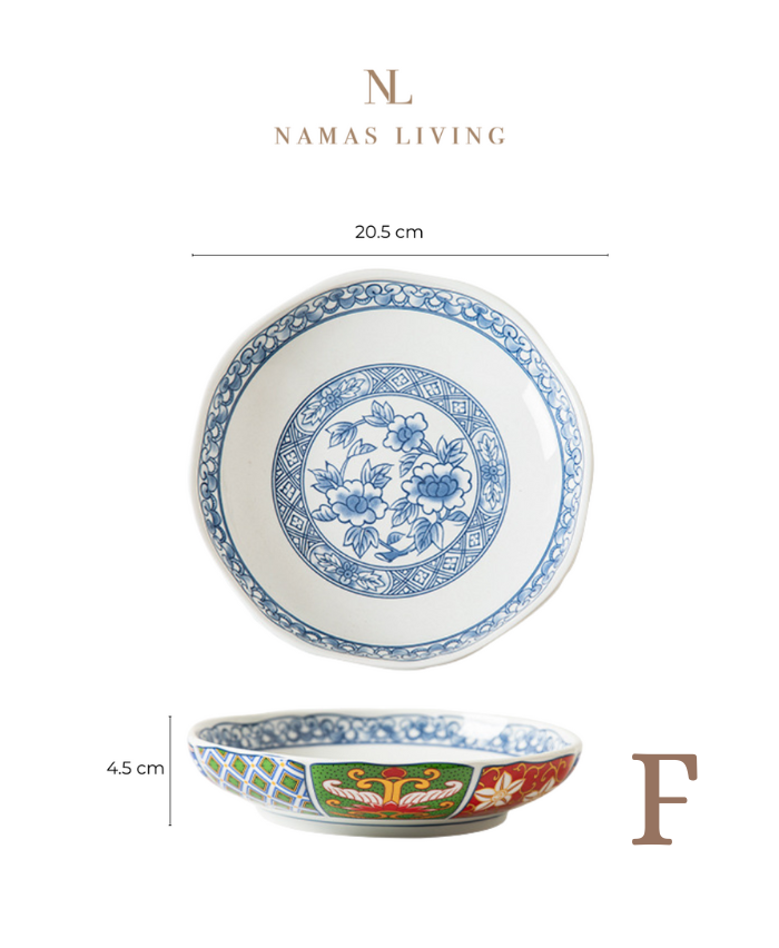 Imperial Chinoiserie Style Ceramic Plates