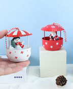 Santa & Snowman Parachute Ornaments