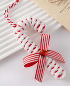 White Christmas Cane Ornament
