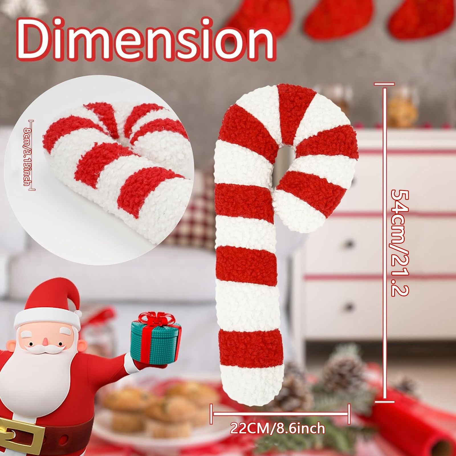 Christmas Pillow Candy Canes