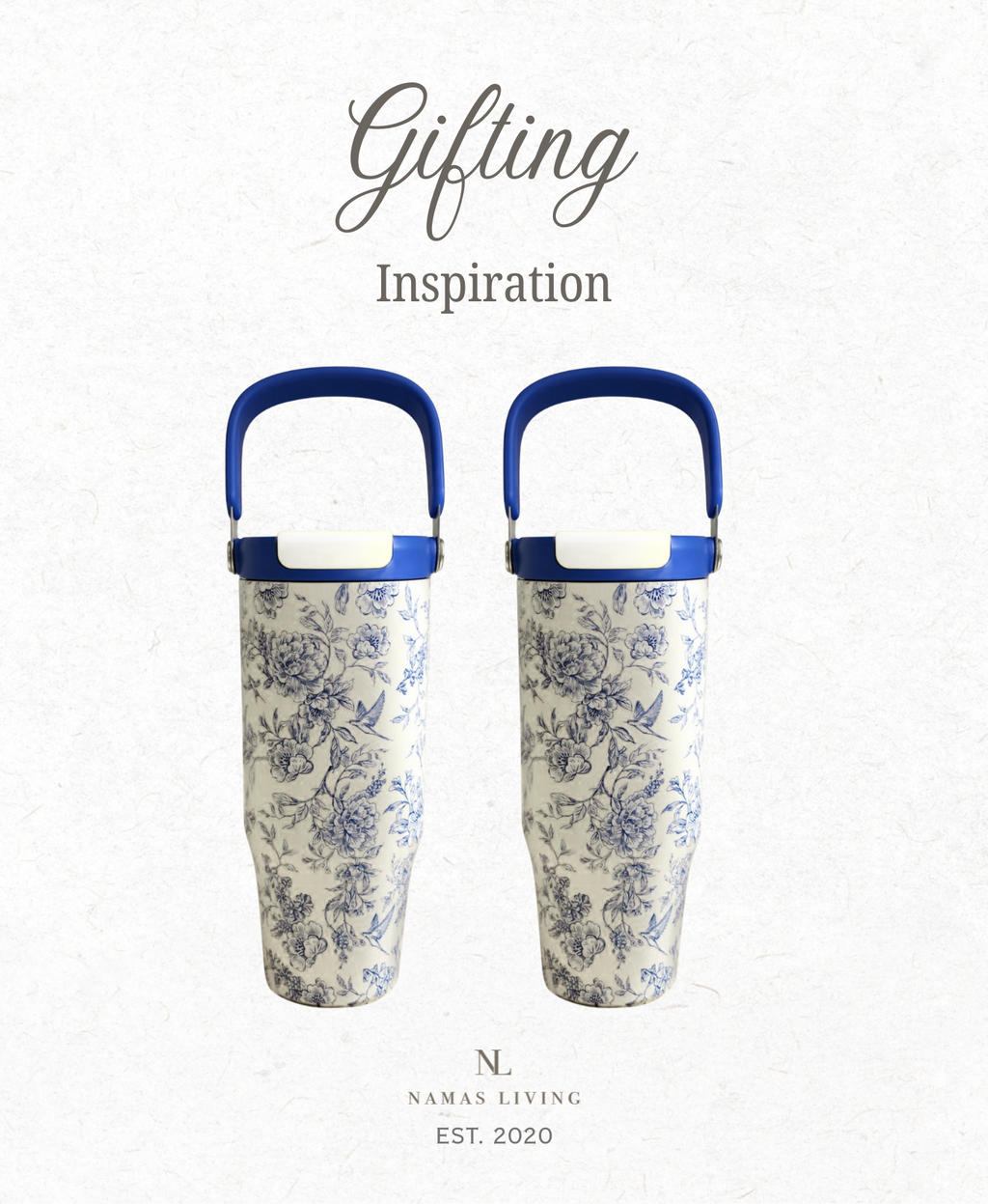 GIFTING INSPIRATION - Blue Floral Tumbler